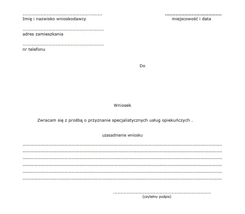 Jak napisać podanie o przyznanie opiekunki osoby starszej krok po kroku