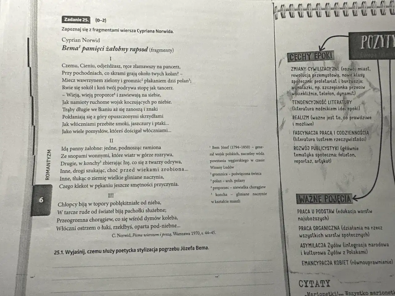 Bema pamięci żałobny rapsod: Norwid Odkryj sekrety wizji Bema