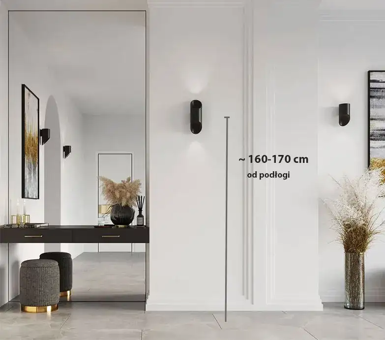 Wysokość lustra: Jak powiesić idealnie w łazience, przedpokoju i salonie?