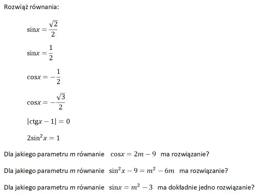Jak rozwiązywać równania trygonometryczne - proste metody i przykłady