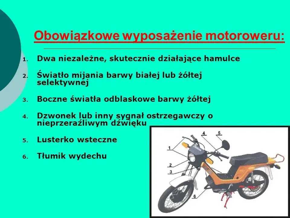 W co powinien być wyposażony motorower: poznaj wszystkie przepisy prawa