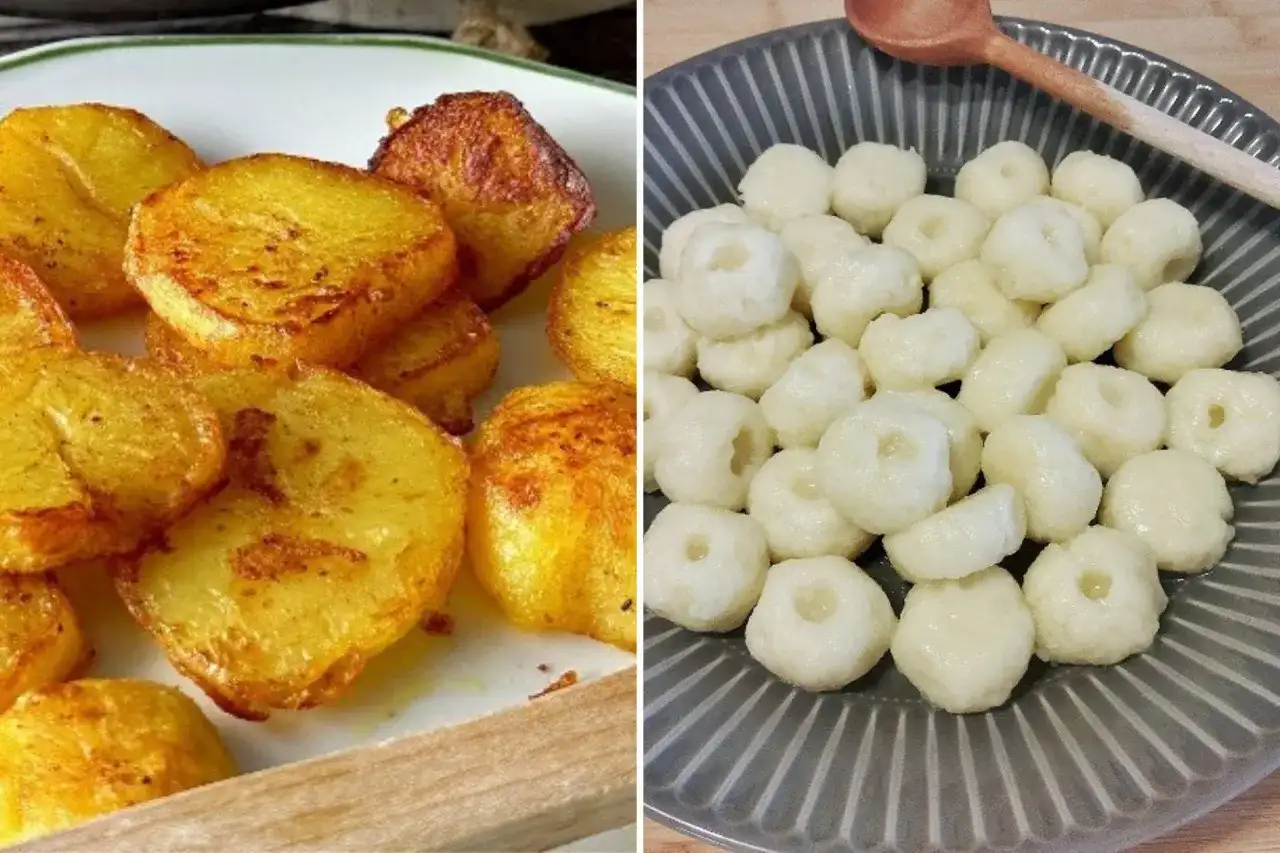 Usmażone ziemniaki i kluski śląskie. Co zrobić z resztą ugotowanych ziemniaków? Kluski to świetny pomysł!