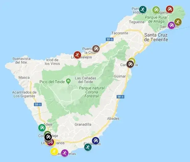 Mapa Tenerife isla entera: Encuentra el mapa perfecto para explorar