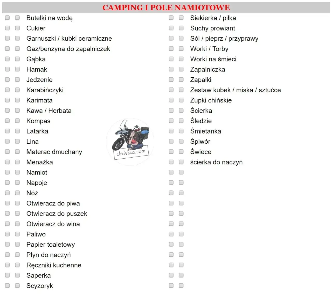 Co zabrać do kampera? Gotowa checklista na udaną podróż!