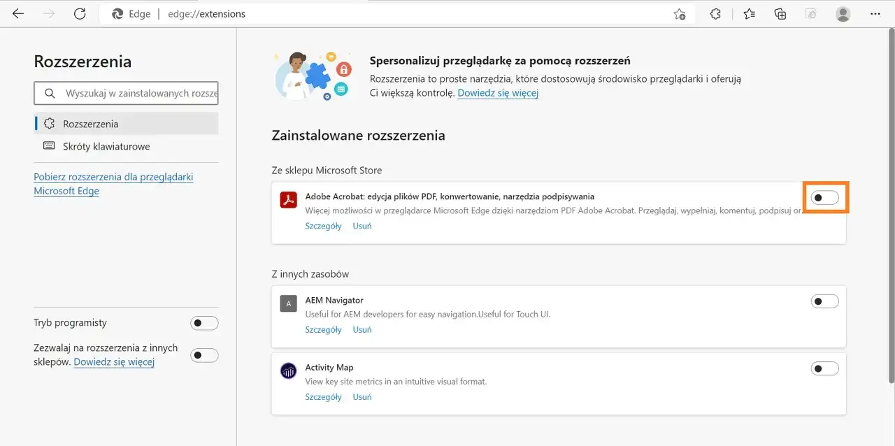 Dlaczego PDF otwiera się w przeglądarce i jak to zmienić?