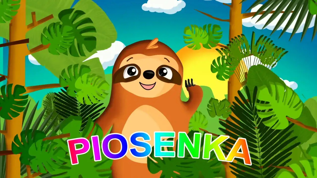 Uśmiechnięta lenistwo w dżungli zaprasza do wspólnego śpiewania. Wesołe piosenki dla niemowląt czekają!