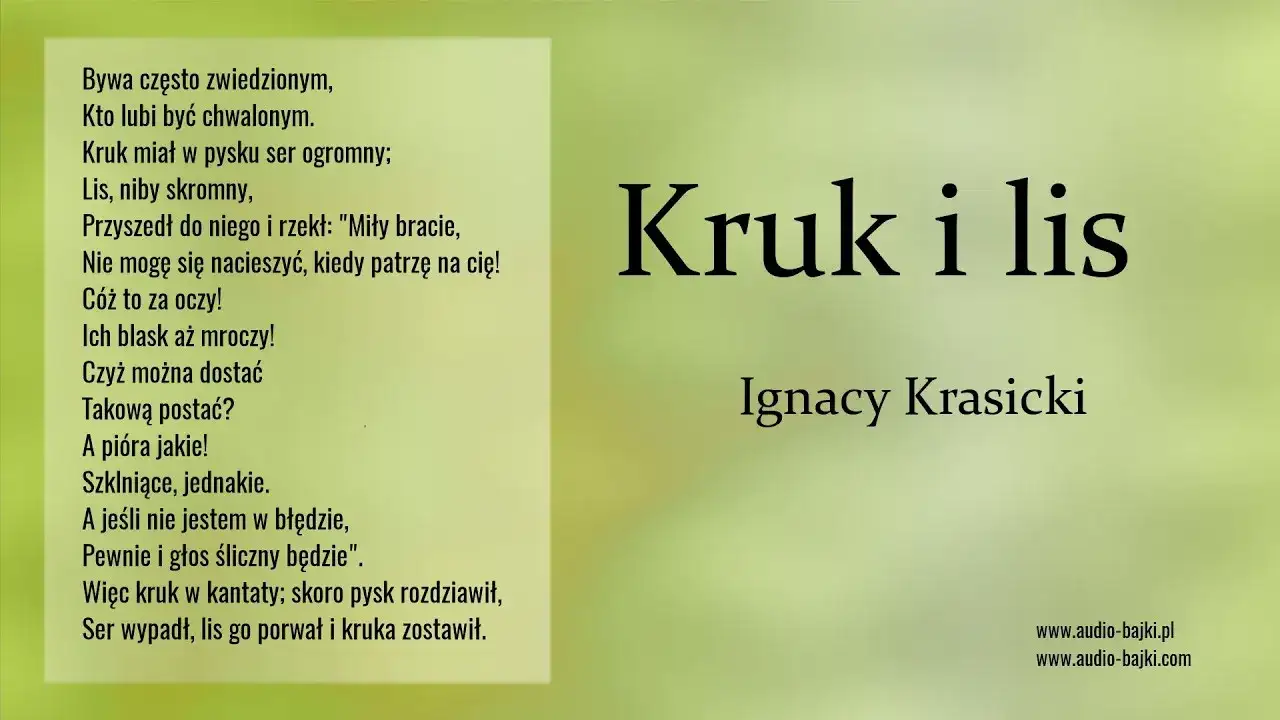 Kruk i Lis: Tekst, morał, analiza. Jak rozpoznać manipulację?