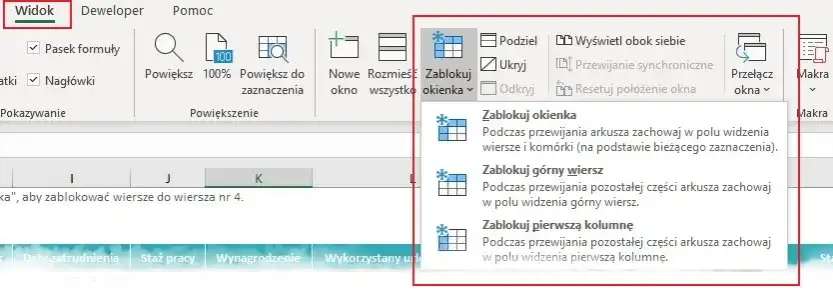 Jak zablokować kolumnę w Excelu, aby nie zgubić ważnych danych