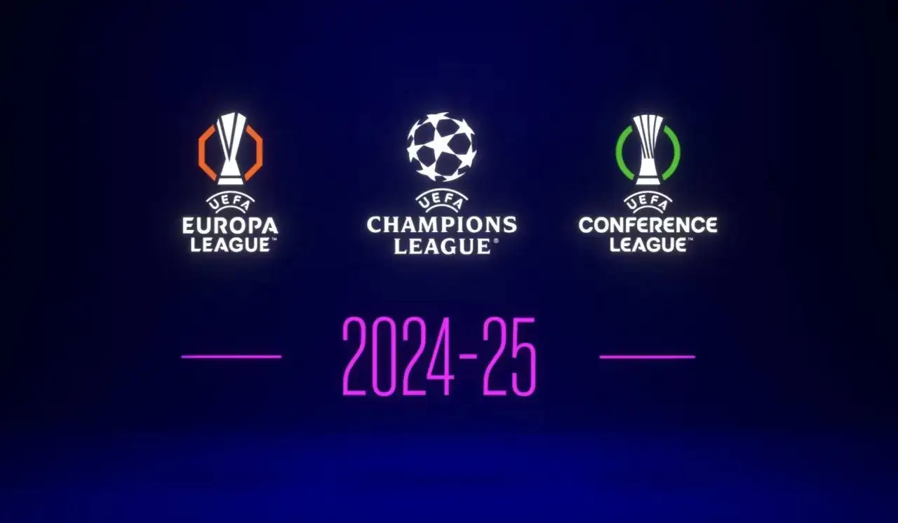 Loga Ligi Europy, Ligi Mistrzów i Ligi Konferencji UEFA z latami 2024-25.