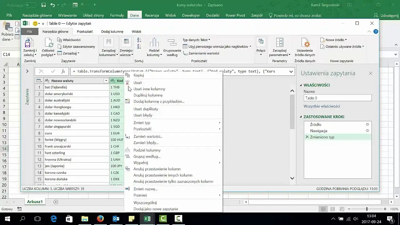 Jak szybko i bezbłędnie wstawić kurs walut do excela - prosty poradnik