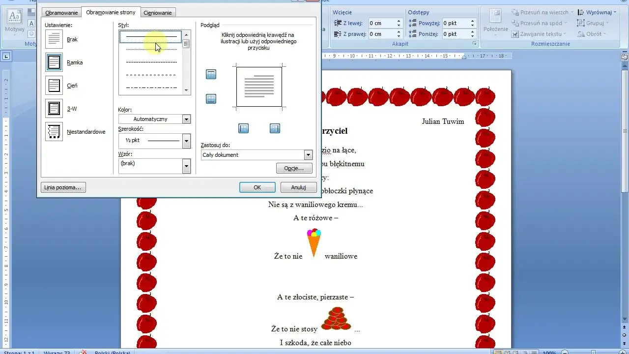 Jak zrobić ramkę w Word – proste sposoby na efektowne formatowanie