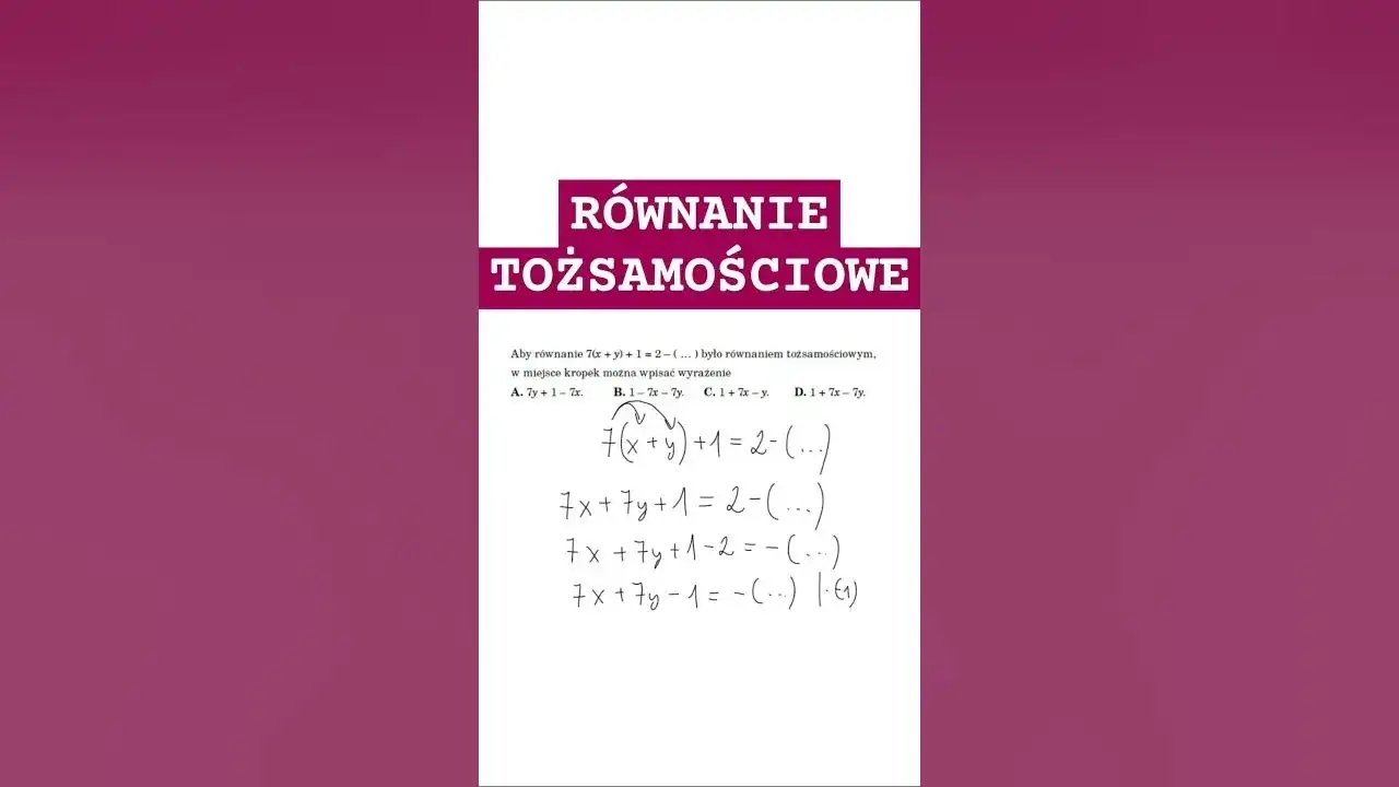 Jak sprawdzić, czy równanie jest tożsamościowe – proste metody i przykłady