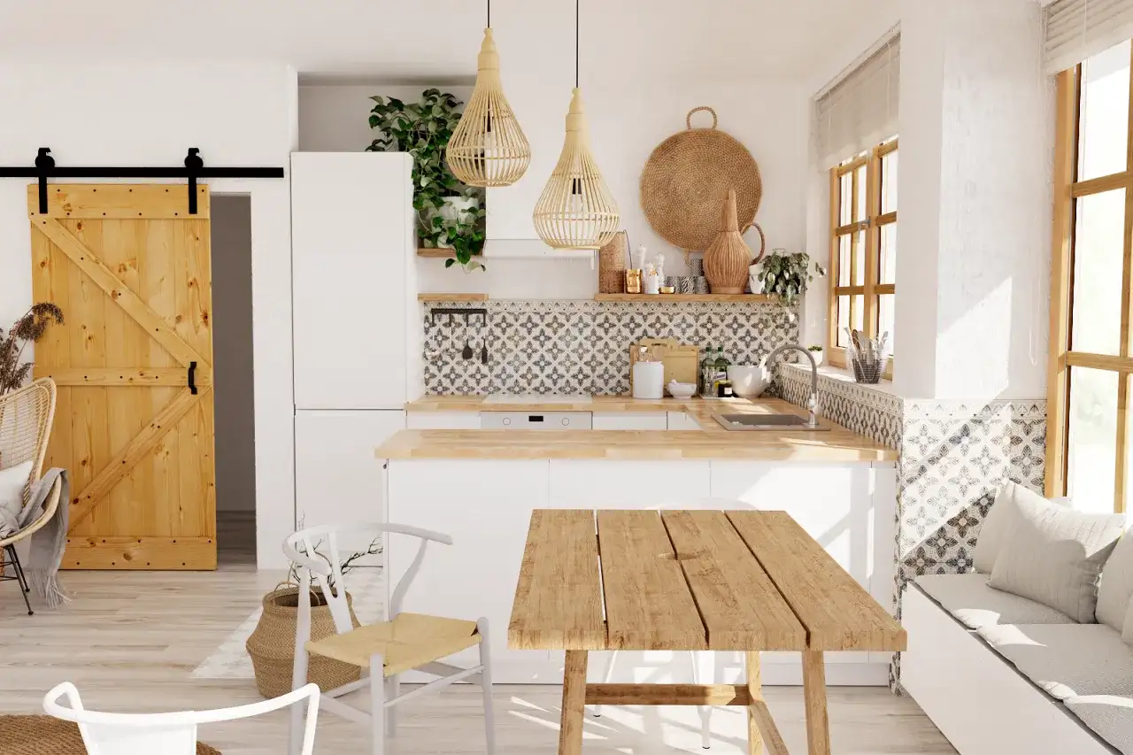 Jak ozdobić ścianę w kuchni przy stole, by uniknąć nudy i brudu