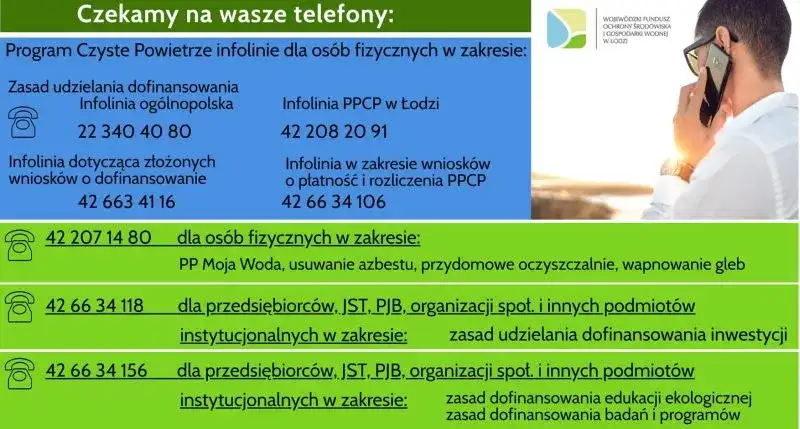 Czyste powietrze Łódź kontakt - jak uzyskać wsparcie i informacje