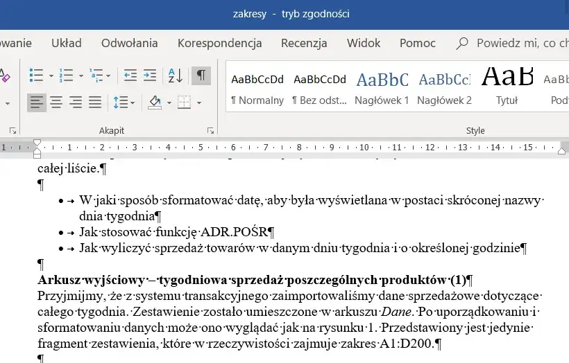 Znaczniki formatowania w Word – co oznaczają i jak je wykorzystać