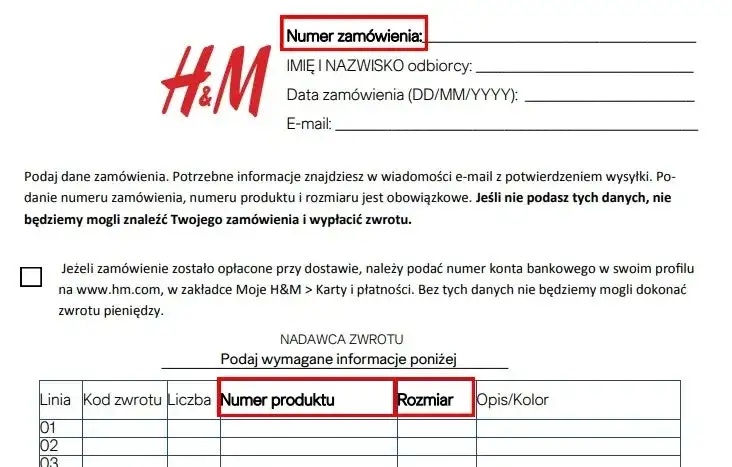 Jak łatwo dokonać zwrotu w HM - wszystkie sposoby i terminy zwrotów