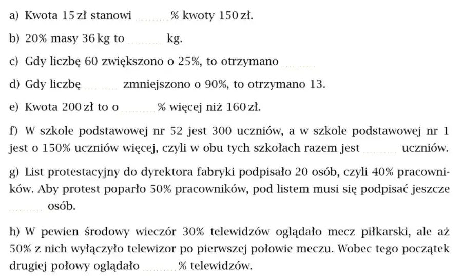 Oblicz szybko jakim procentem kwoty 150 zł jest 60 zł - prosty wzór i przykład