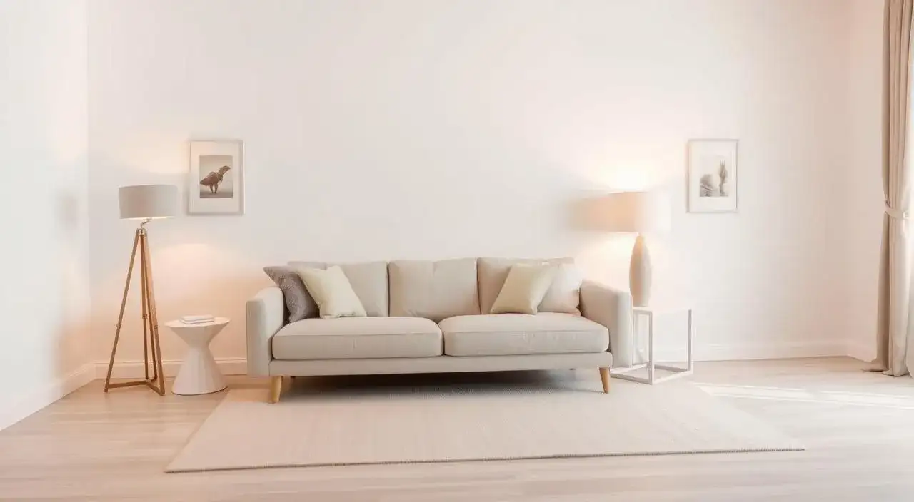 Białe meble i szara kanapa: Jaki kolor ścian wybrać?