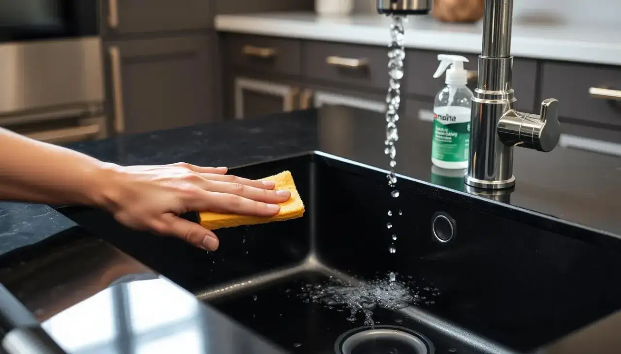 Czym czyścić zlew granitowy, aby uniknąć uszkodzeń i plam?