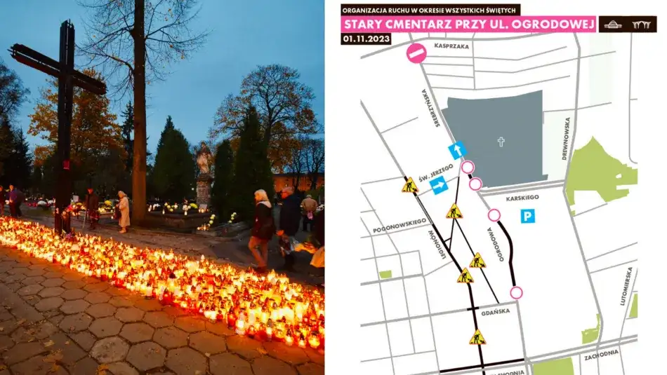 Jak dojechać na cmentarz Mania w Łodzi w okresie Wszystkich Świętych