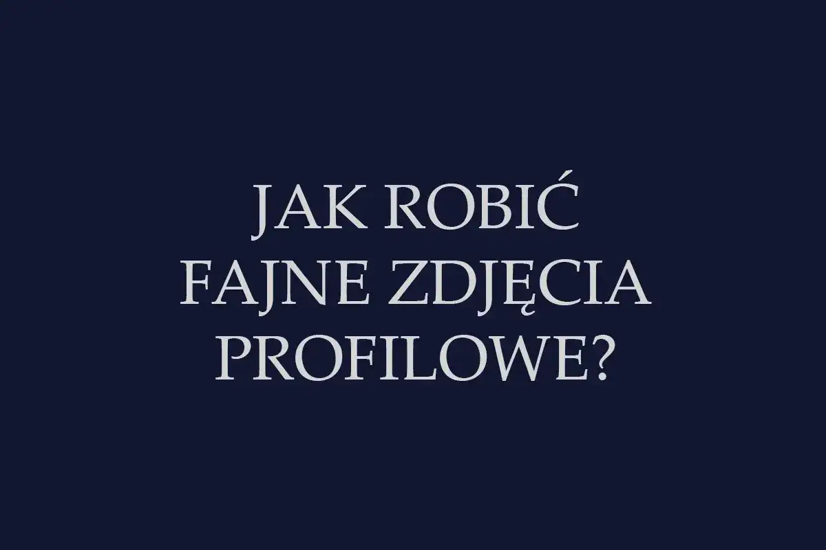 Jak robić fajne zdjęcia profilowe? Eleganckie tło do profilowego z pytaniem o tworzenie świetnych zdjęć.