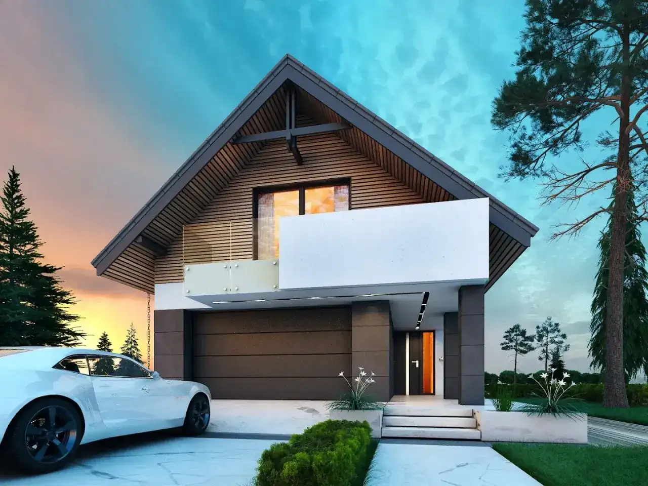 Projekt Szach 2G: Nowoczesny Dom Jednorodzinny z Poddaszem