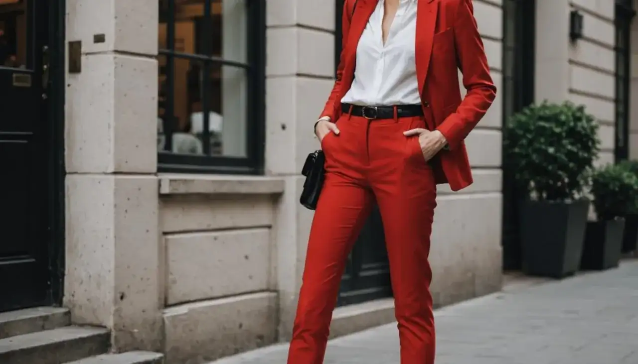 Czerwone spodnie: Jak stylizować? Kolory, fasony i dodatki