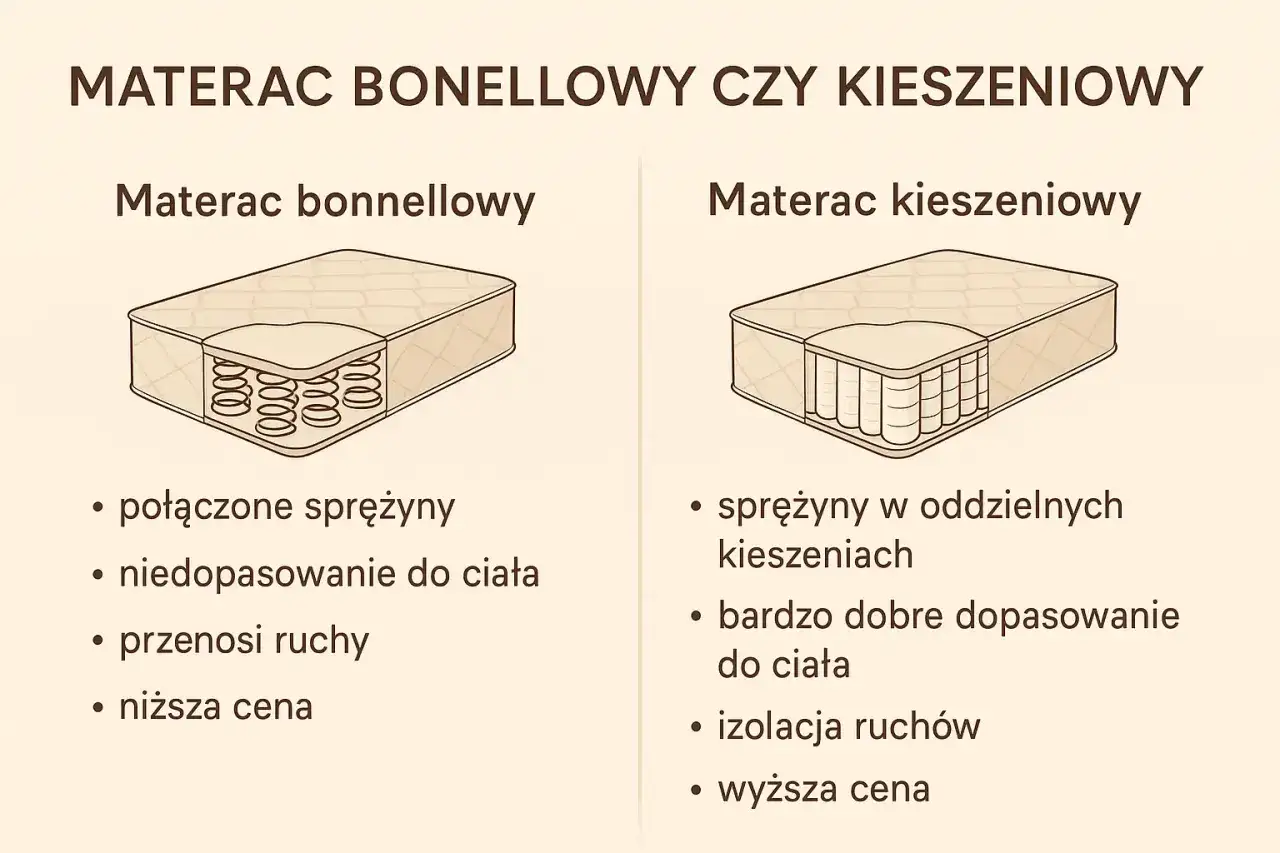 Materac bonelowy czy kieszeniowy - który wybór zapewni lepszy komfort?