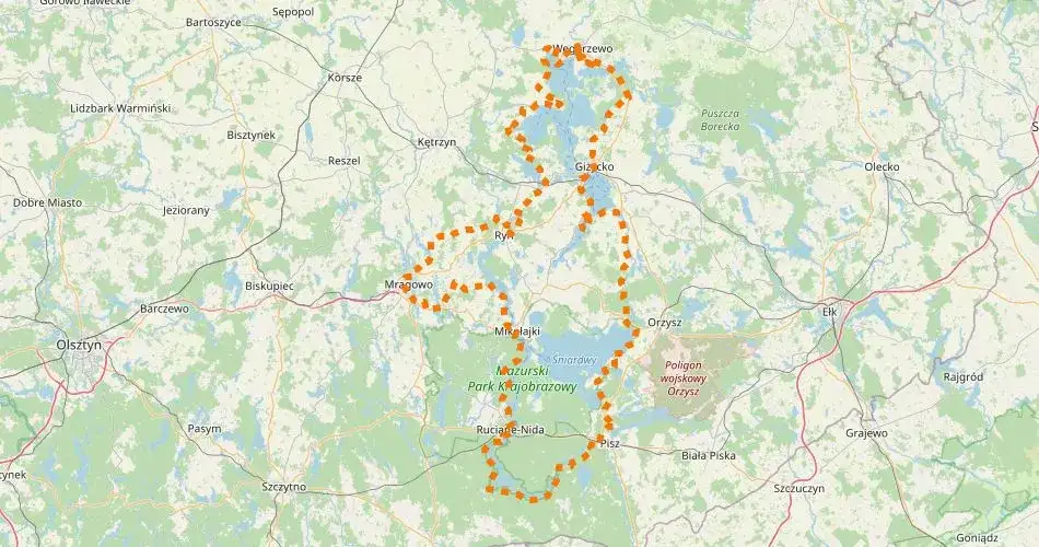 Najlepsze trasy rowerowe Mikołajki z mapą i opisami tras