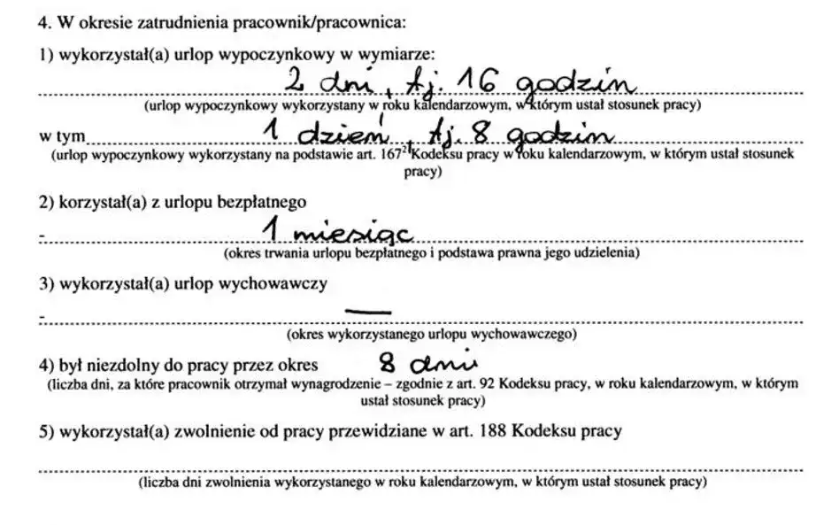 Urlop dłuższy dzięki świadectwu? Kiedy pracodawca może go żądać?
