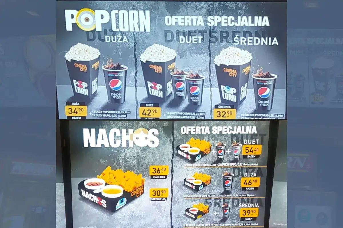 Ile kosztują nachosy w kinie Cinema City? Zaskakujące ceny!