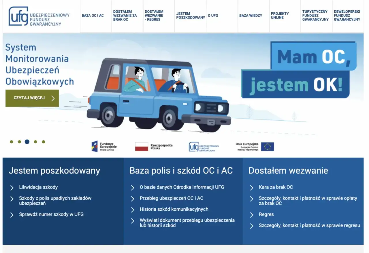 System monitorowania ubezpieczeń obowiązkowych. Ubezpieczony bez prawa jazdy w samochodzie. Mam OC, jestem OK!