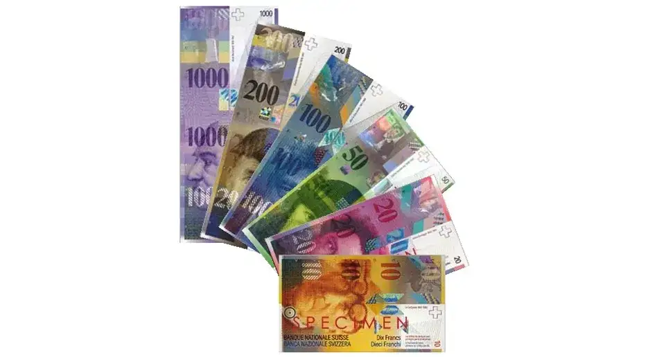 Frank szwajcarski banknoty - Nowe banknoty franki szwajcarskie
