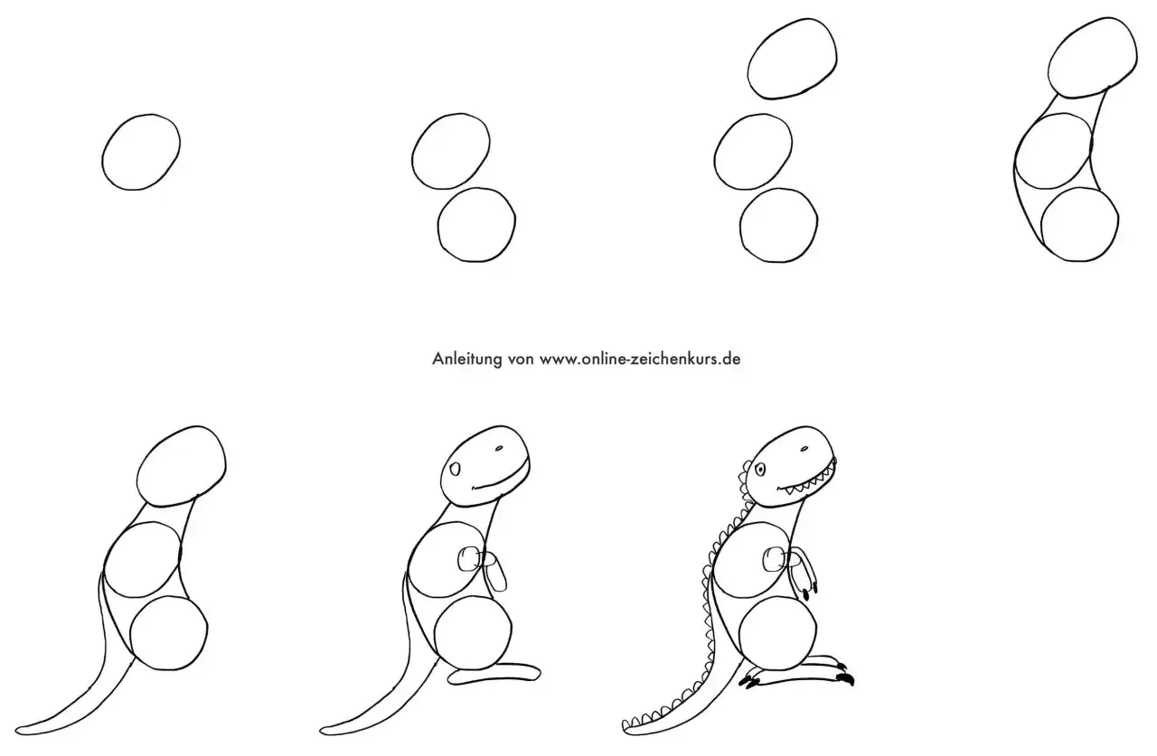 Dino malen leicht gemacht: Einfache Schritt-für-Schritt-Anleitungen