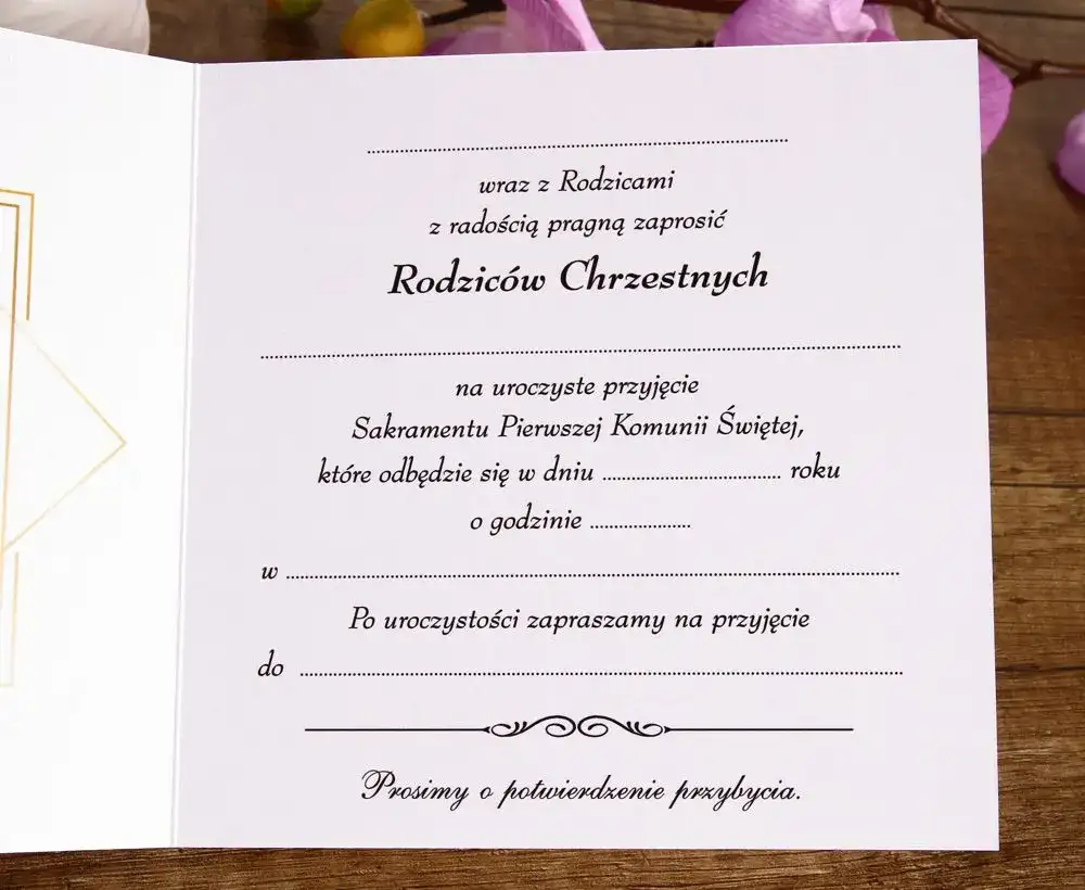 Jak wypisać zaproszenie na Komunię dla dziadków? Wzory i porady