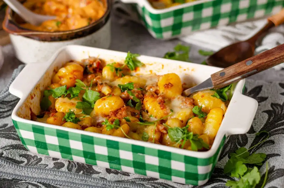 Szybka i pyszna zapiekanka z gnocchi z kurczakiem na obiad