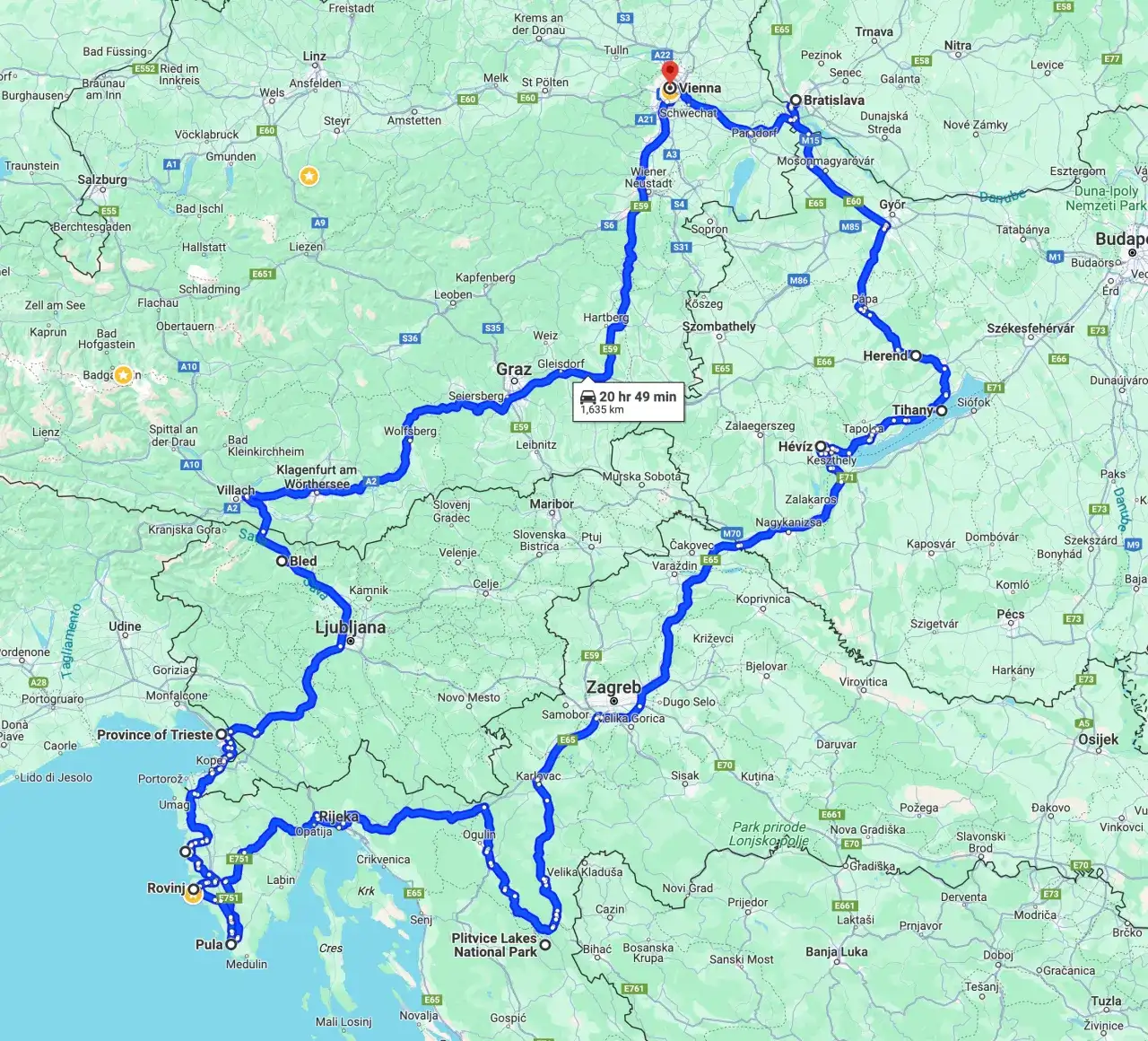 Trasa do Splitu: Austria czy Węgry? Porównanie i oszczędności