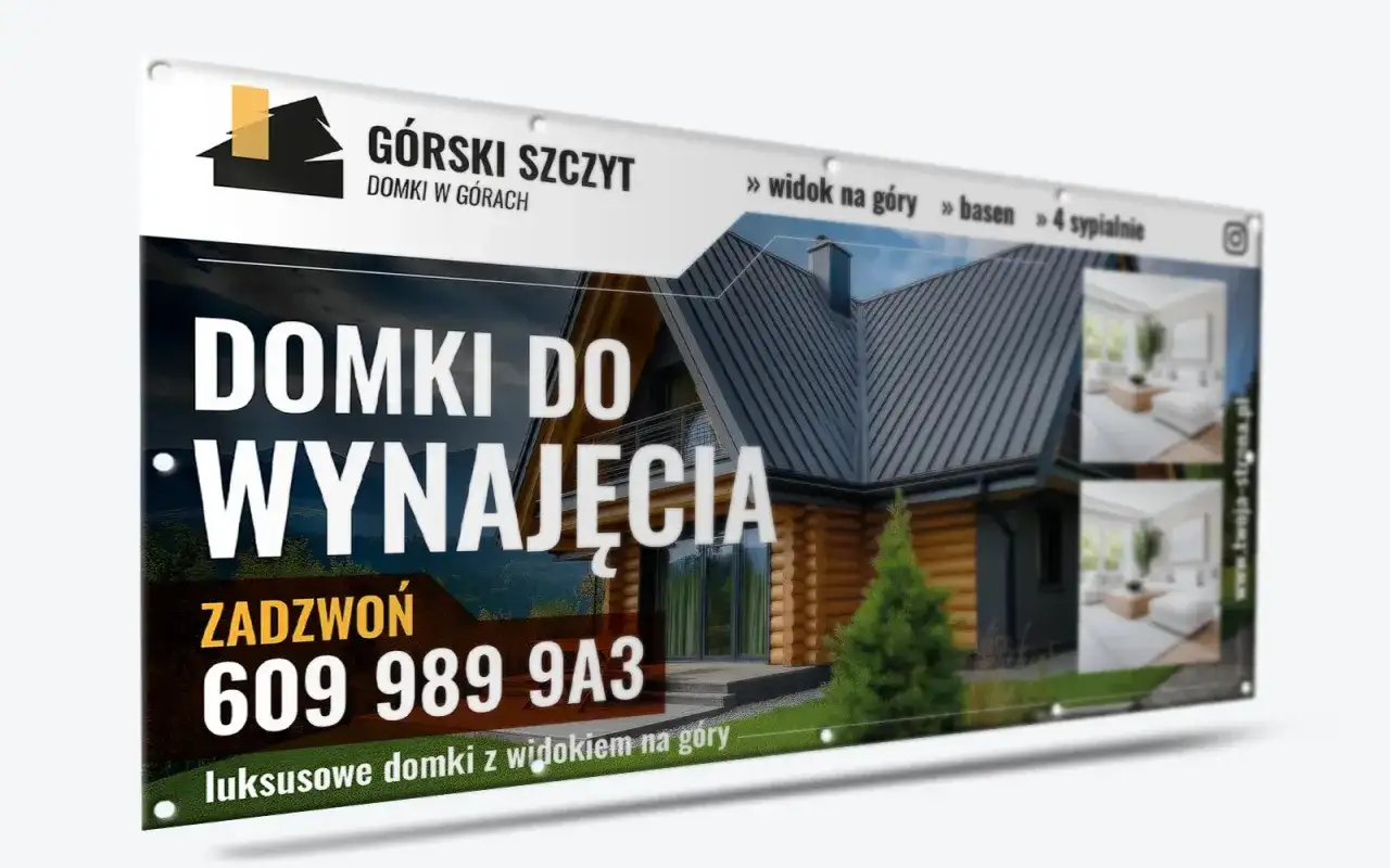 Reklamuj noclegi w luksusowych domkach z widokiem na góry! Zadzwoń: 609 989 9A3. Idealne miejsce, gdzie reklamować noclegi.
