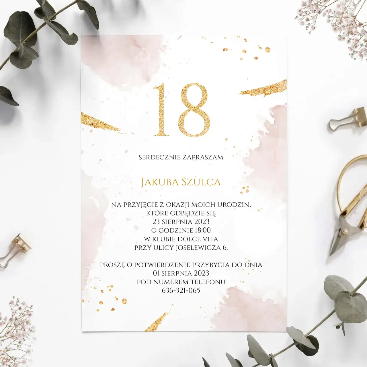 Jak wypisywać zaproszenia na 18, aby były wyjątkowe i osobiste