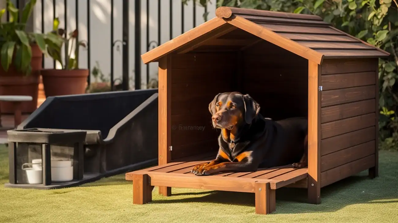 Buda z tarasem dla psa - projekt umeblowania przestrzeni dla czworonogów