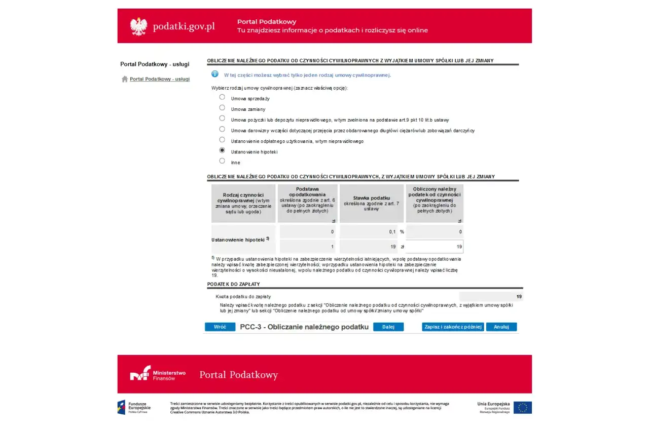 PCC-3 przy hipotece: jak poprawnie wypełnić i złożyć formularz