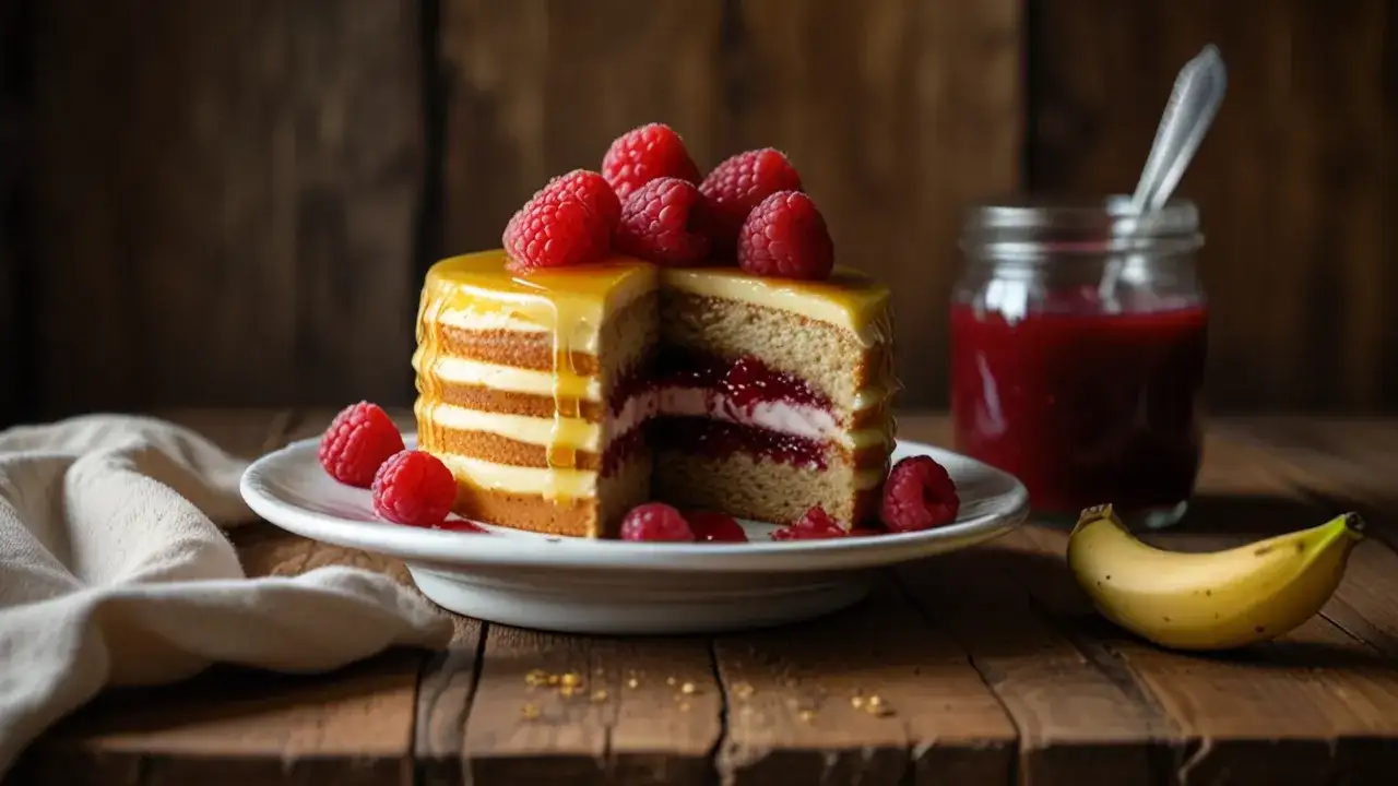 Jak przygotować ciasto z galaretką malinową i bananami – krok po kroku