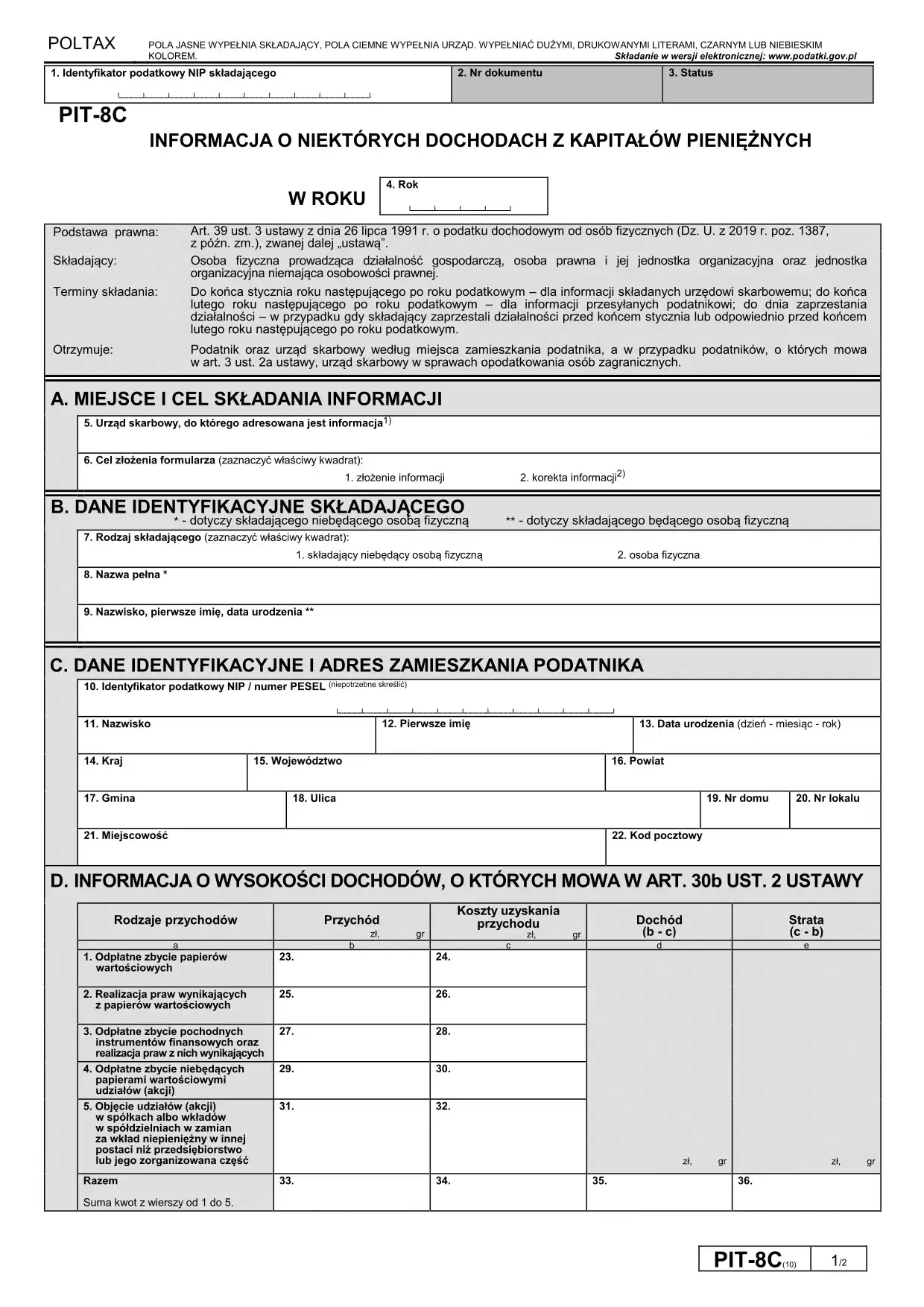 Jak rozliczyć PIT-8C: uniknij błędów i poznaj terminy rozliczeń