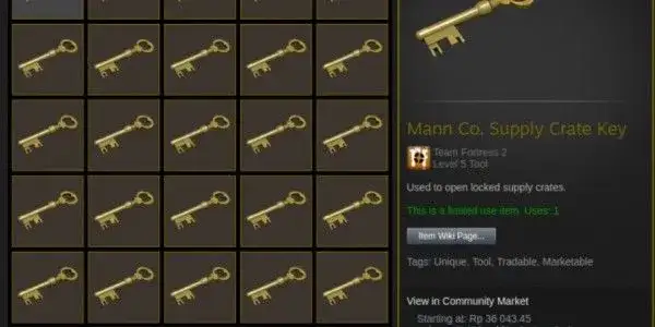 Aktualne ceny Mann Co Supply Crate Key na Steam Market - Analiza trendu