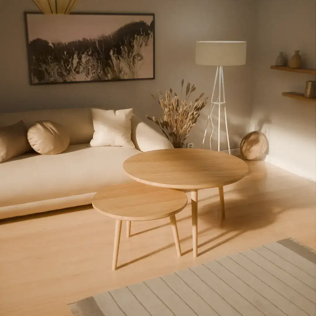 Naturalne piękno w Twoim salonie – drewniane stoliki kawowe