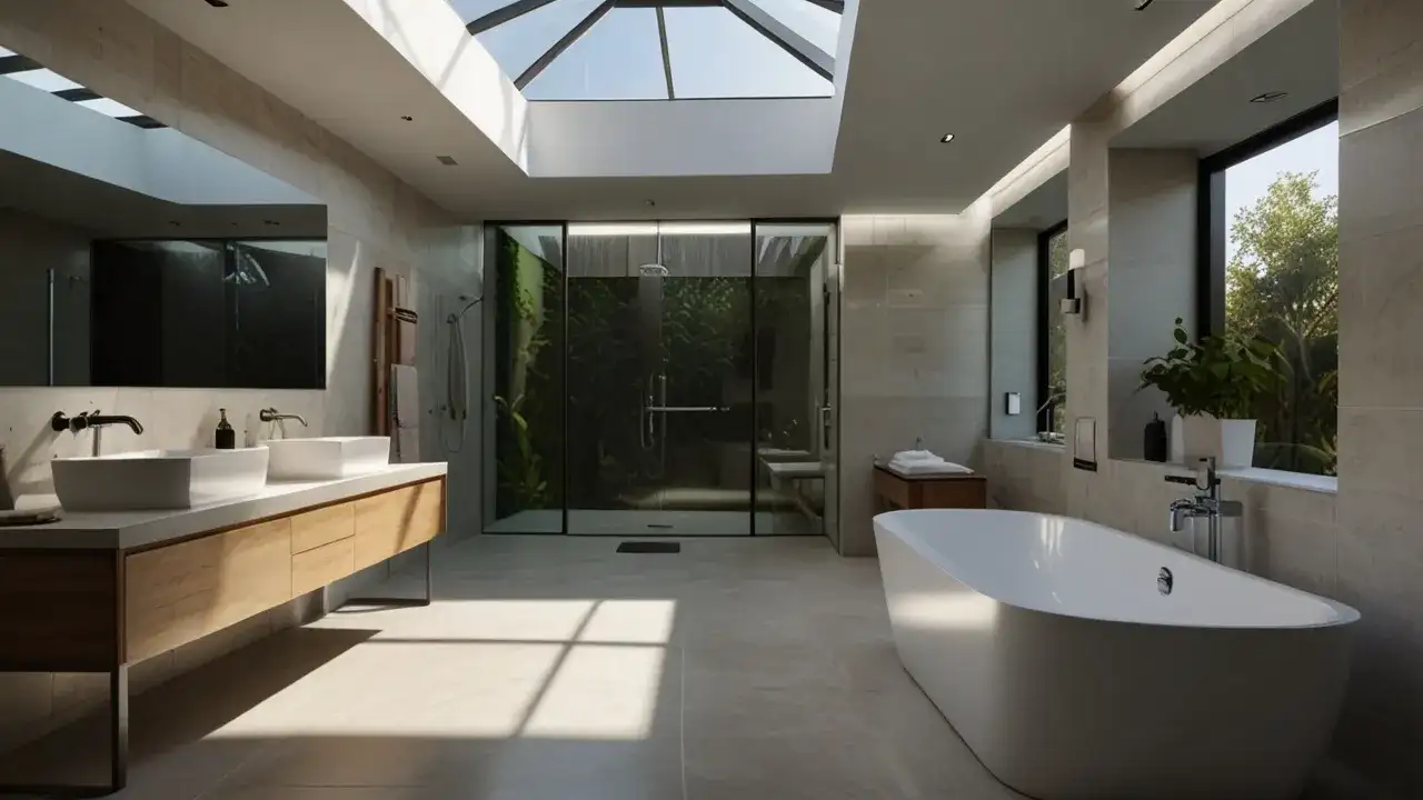 Łazienka z dużym oknem – Projektowanie, aranżacja i jak maksymalnie wykorzystać światło