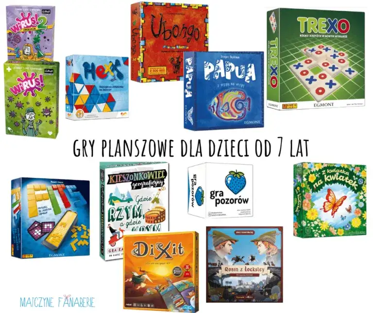 Najlepsze gry planszowe dla 7 latka, które rozweselą i uczą