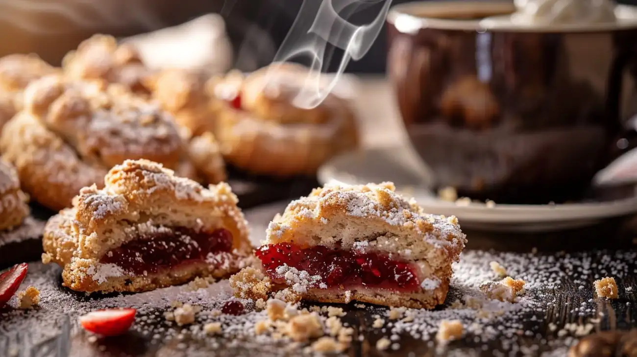 Drożdżówki z dżemem i kruszonką: idealne na domowe śniadanie