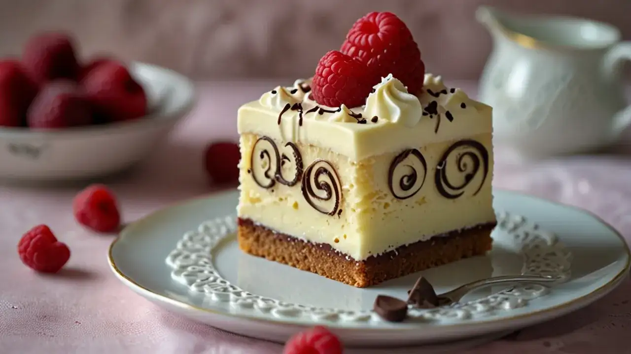 Mazurek z mascarpone i białą czekoladą - delikatny i elegancki deser