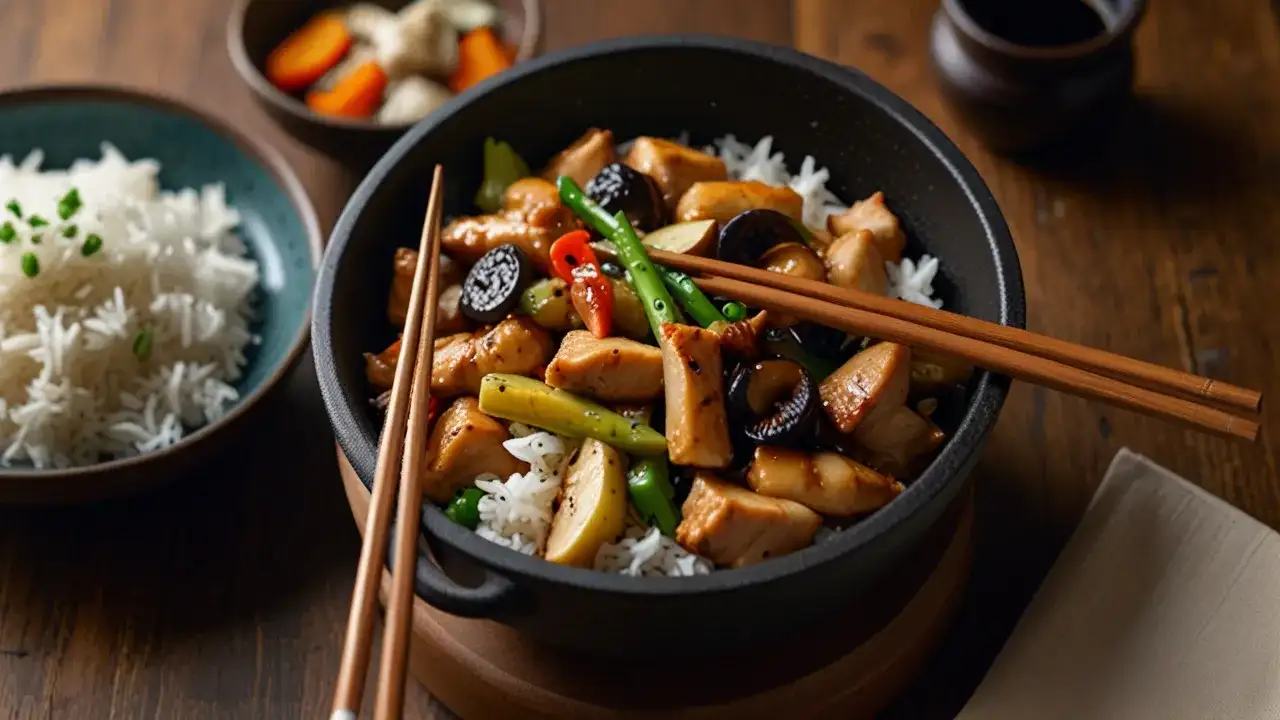 Kurczak z bambusem i grzybami: Szybki przepis na aromatyczny obiad